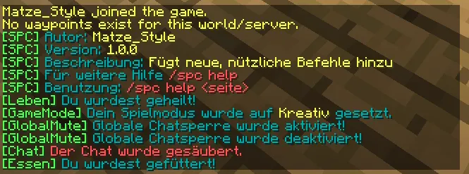 ServerPlusCommands — скриншот 2 (Плагины, Minecraft)