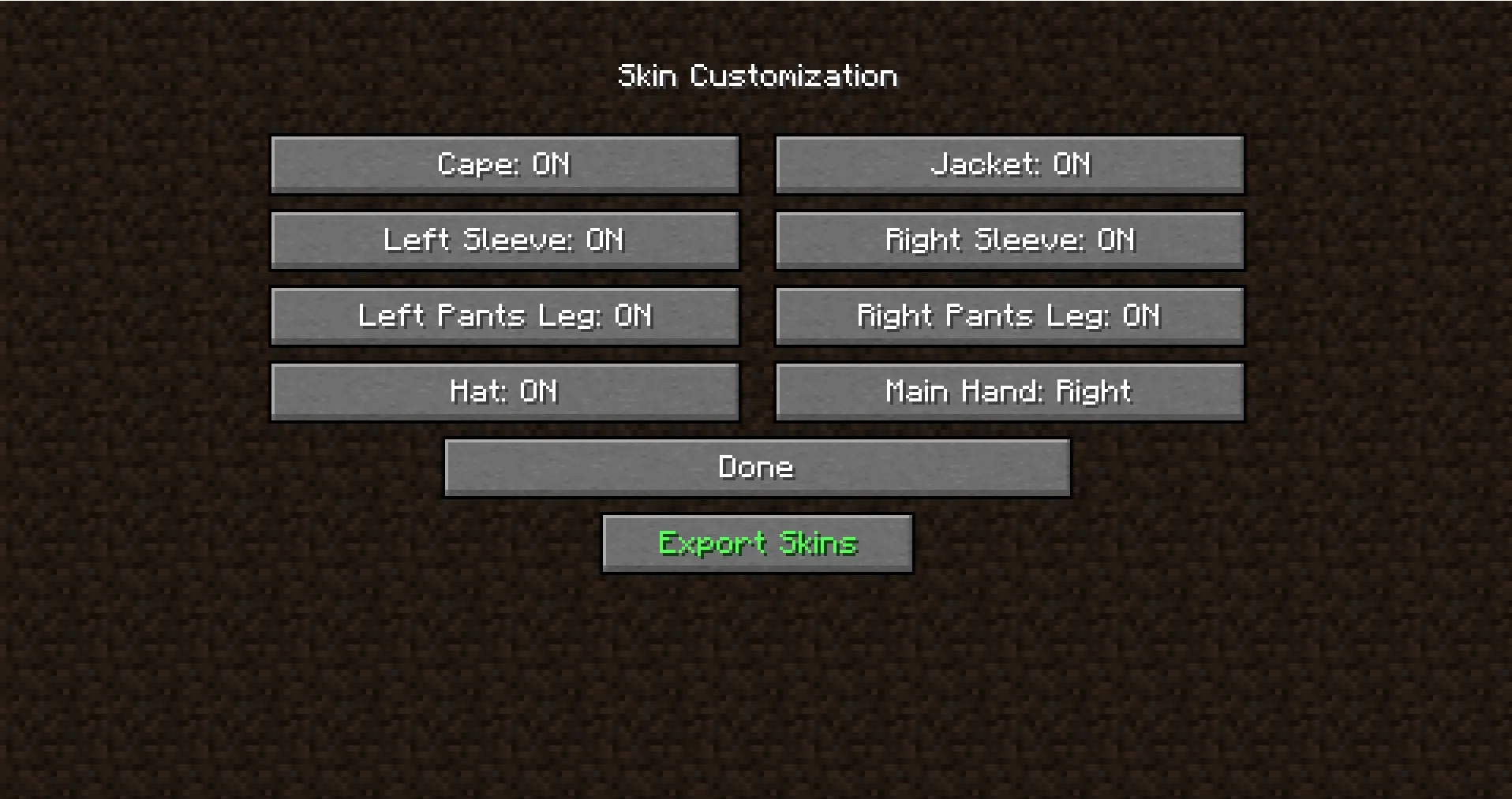 McSkinExtractor, Моды, Minecraft