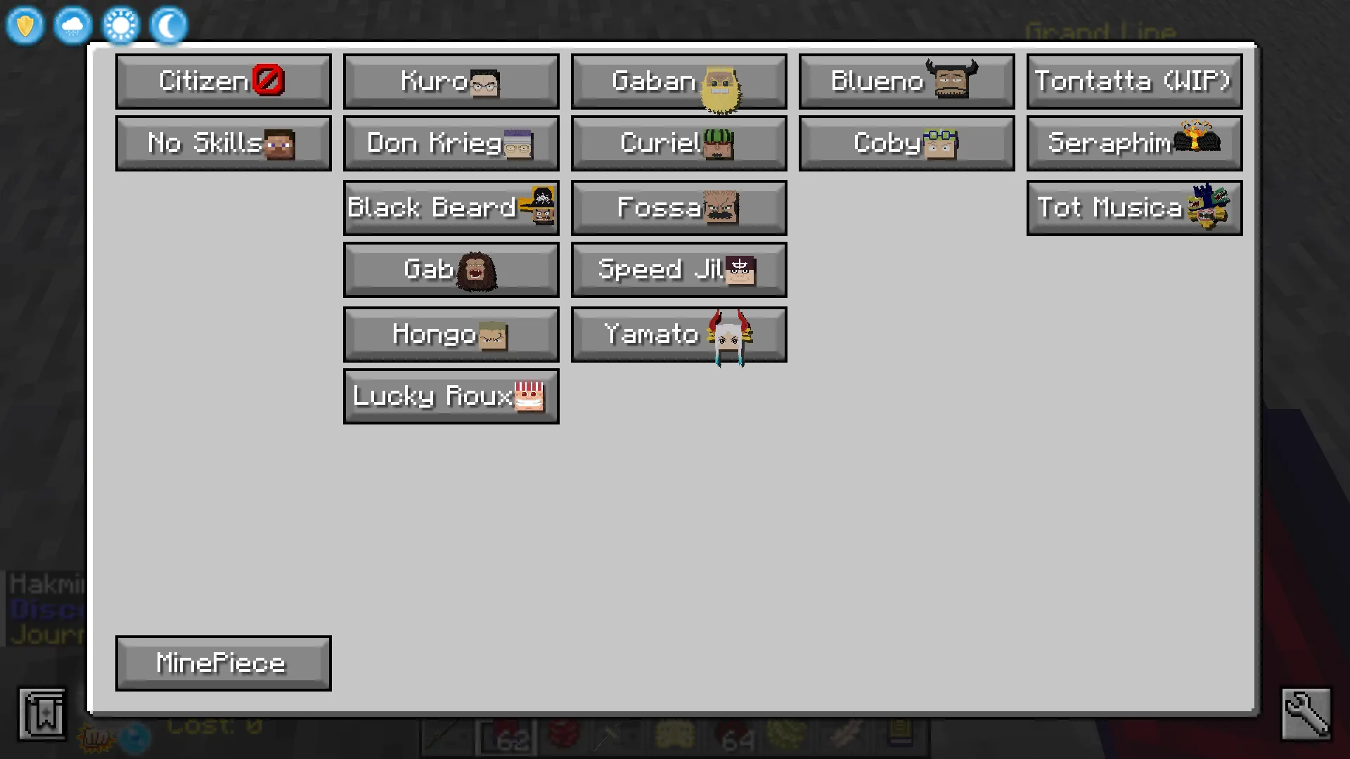 HakminePiece, Моды, Minecraft