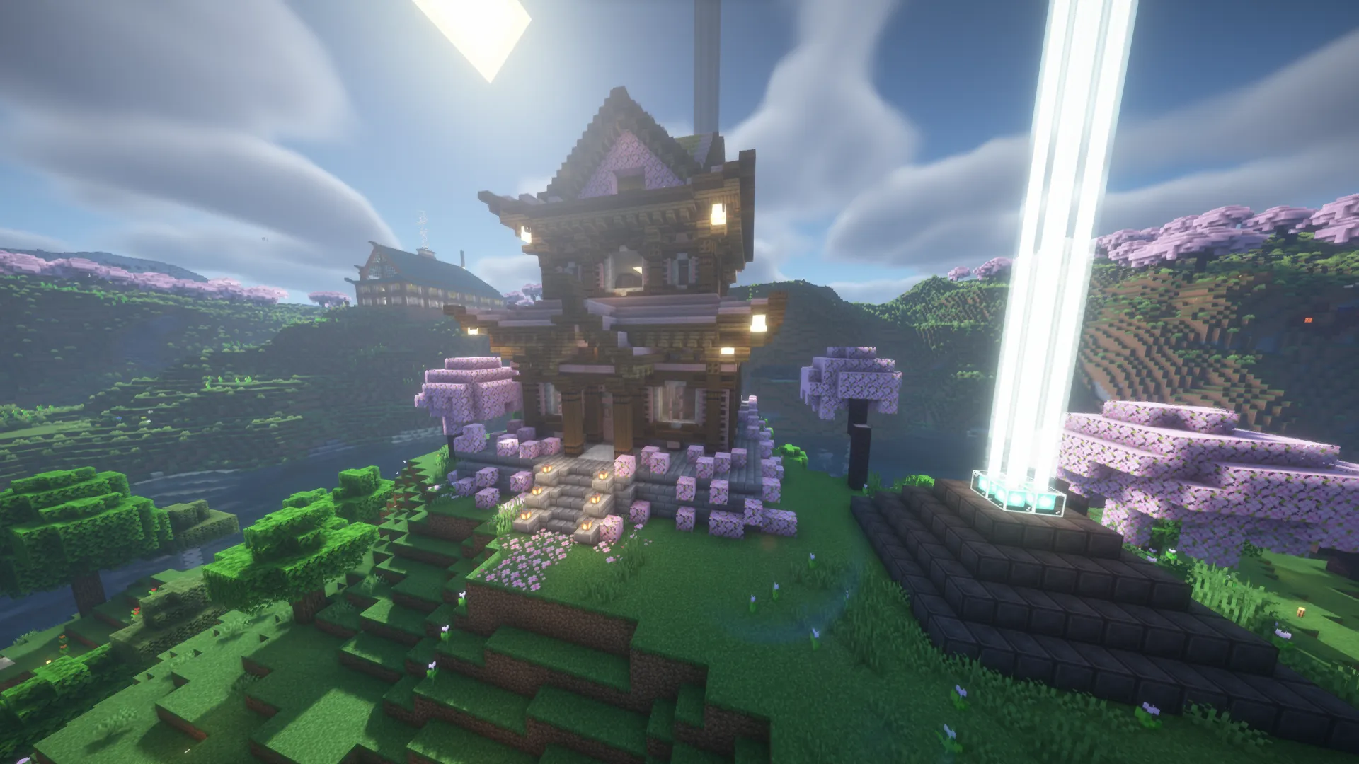 mansion and cherry house — скриншот 2 (Карты, Minecraft)