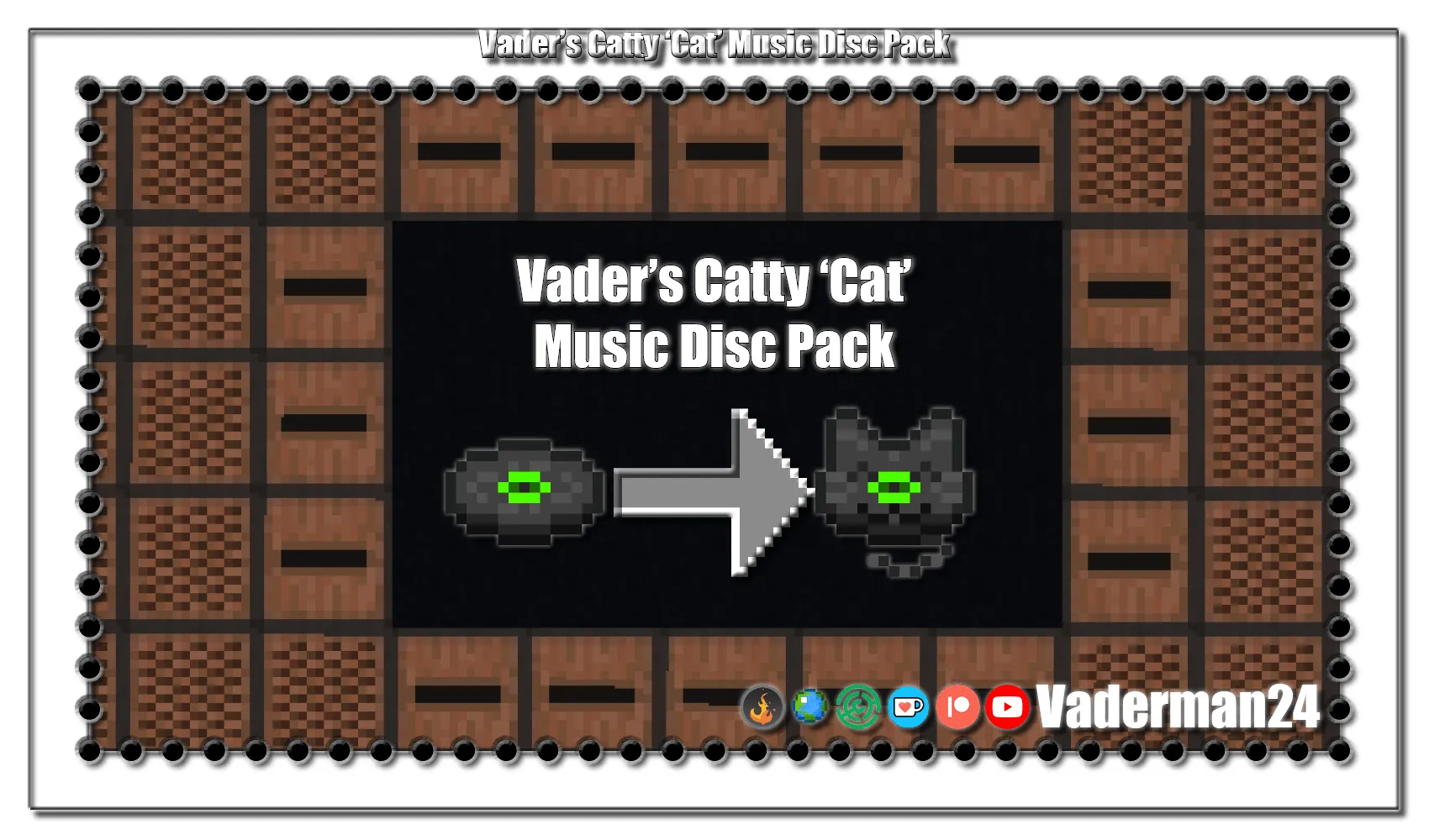 Vader's Catty 'Cat' Music Disc Pack — 'Cat' Music Disc Replacement — скриншот 1 (Текстуры, Minecraft)
