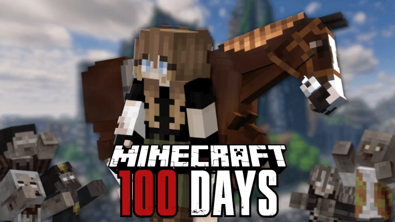 Pinehaven's 100 Days Zombie Apocalypse (Horse Edition) — скриншот 3 (Модпаки, Minecraft)