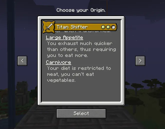 Titan Shifter, Аддоны, Minecraft