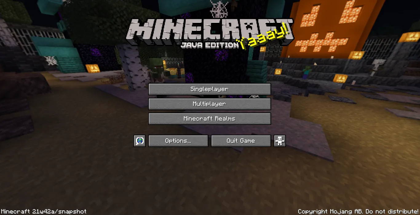 Halloween Panorama (Java), Текстуры, Minecraft