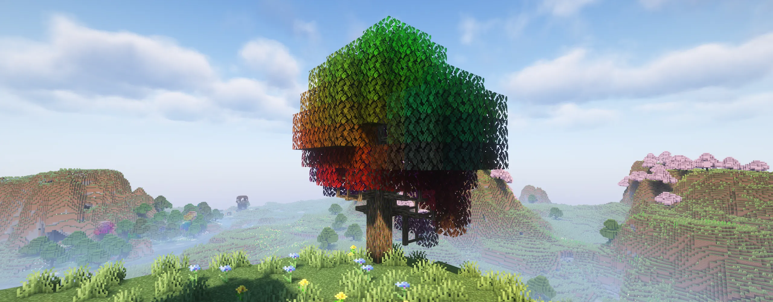 Dynamic Trees - Rainbow Oaks Renewed — скриншот 1 (Моды, Minecraft)