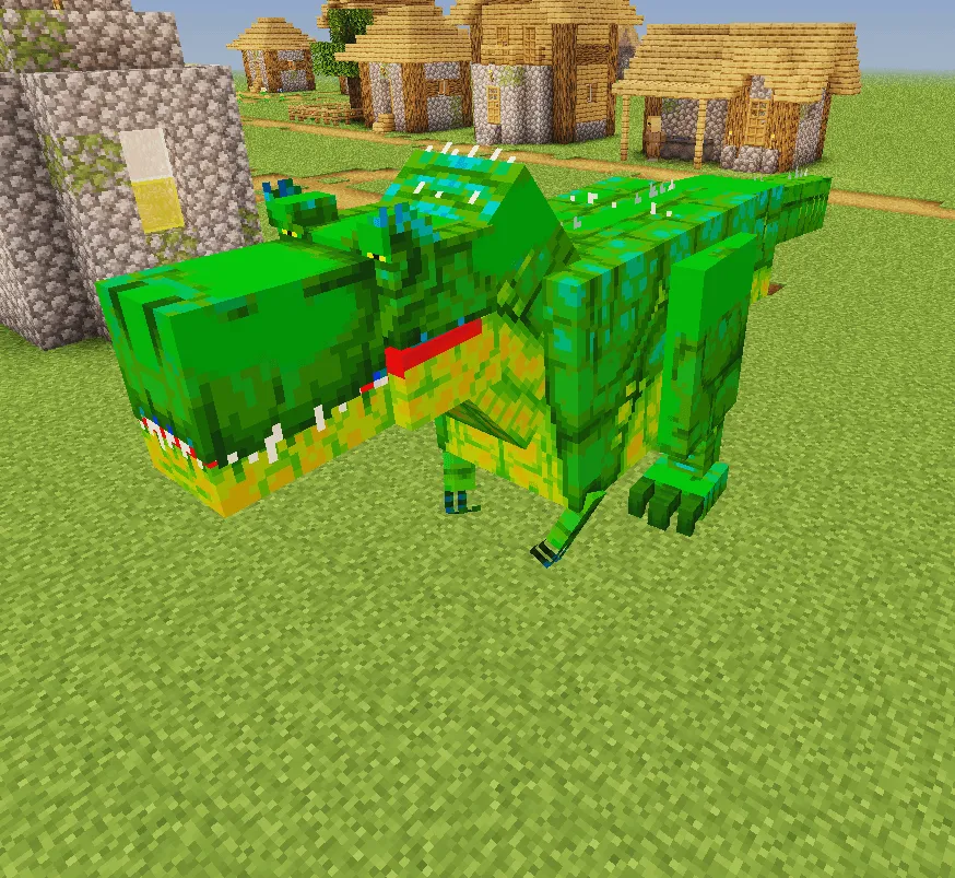 THE DAWN ERA GREEN T-REX — скриншот 1 (Текстуры, Minecraft)