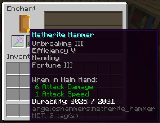 Angelo's Hammers, Моды, Minecraft