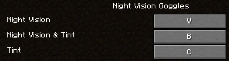 Basic Night Vision Goggles, Моды, Minecraft