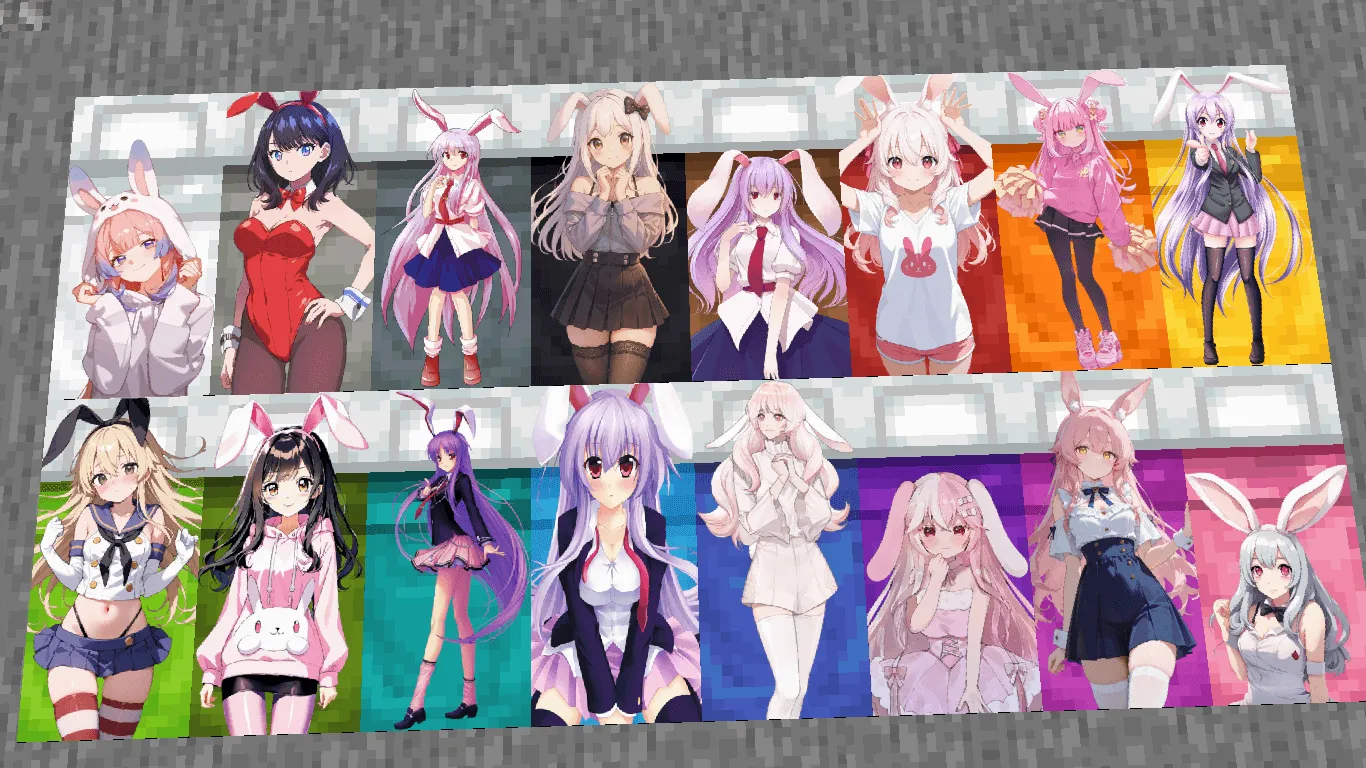 rabbit waifu Beds — скриншот 1 (Текстуры, Minecraft)