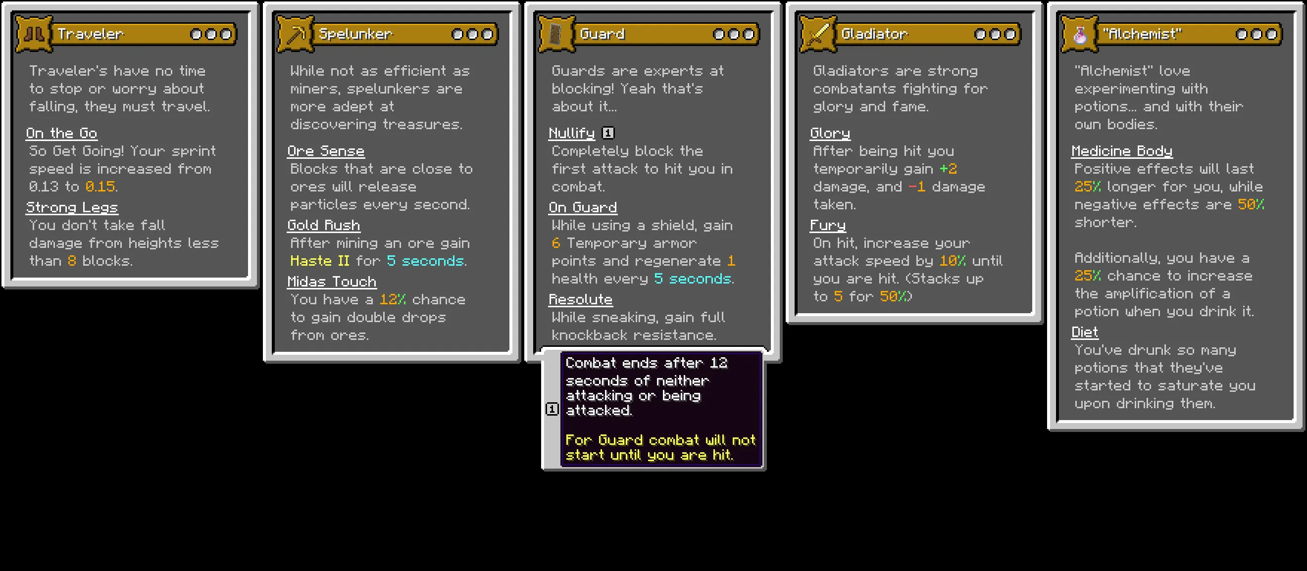 Origins: Mystic's Class Pack, Дата-паки, Minecraft