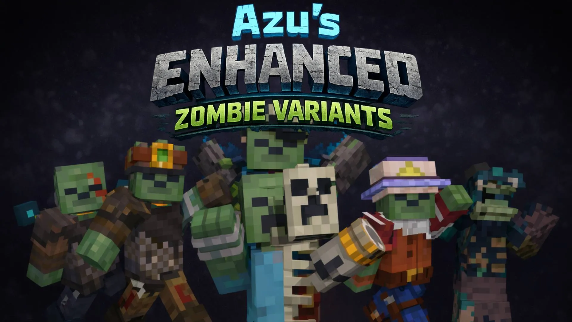 Azu's Enhanced Zombie Variants x Fresh Animations, Текстуры, Minecraft