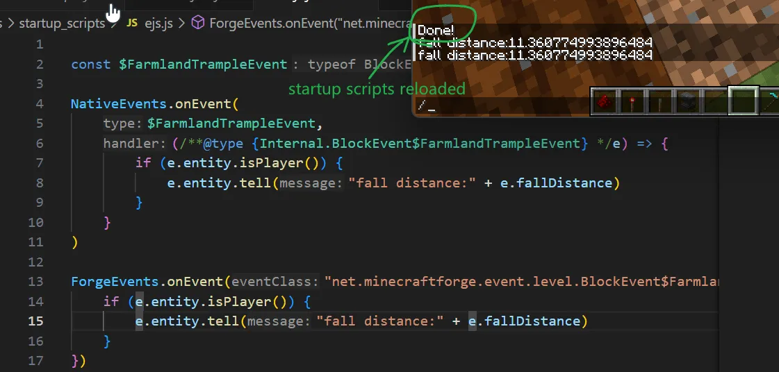 EventJS, Моды, Minecraft