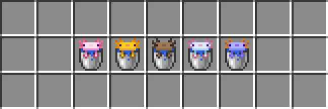 Unique Axolotl Buckets — скриншот 1 (Текстуры, Minecraft)