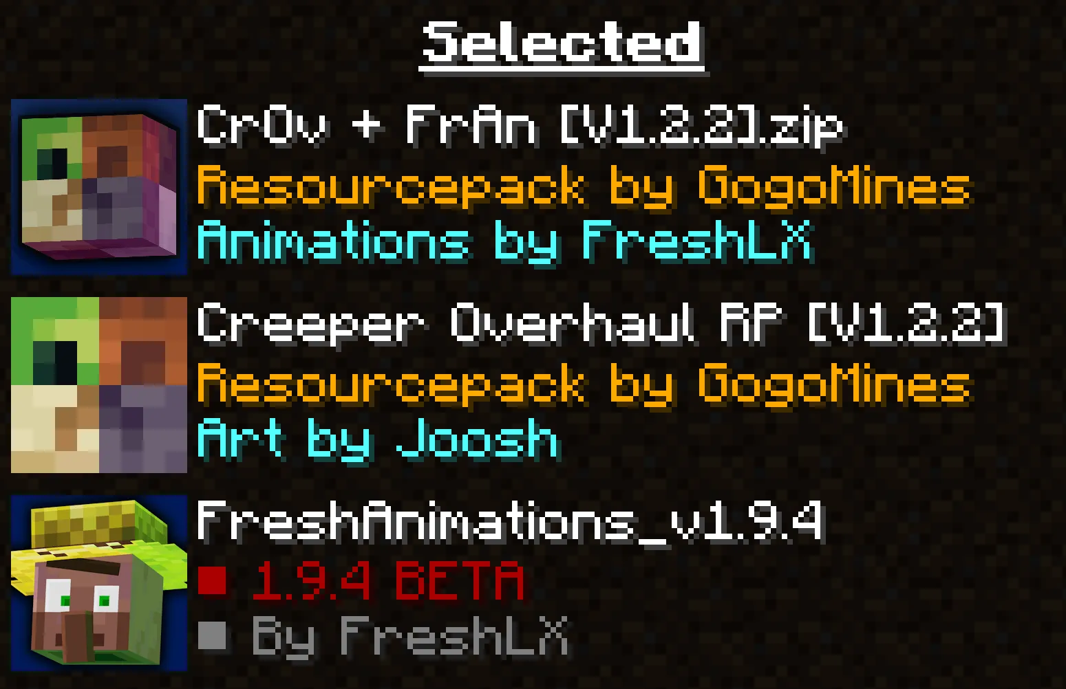 Creeper Overhaul x Fresh Animations — скриншот 1 (Текстуры, Minecraft)