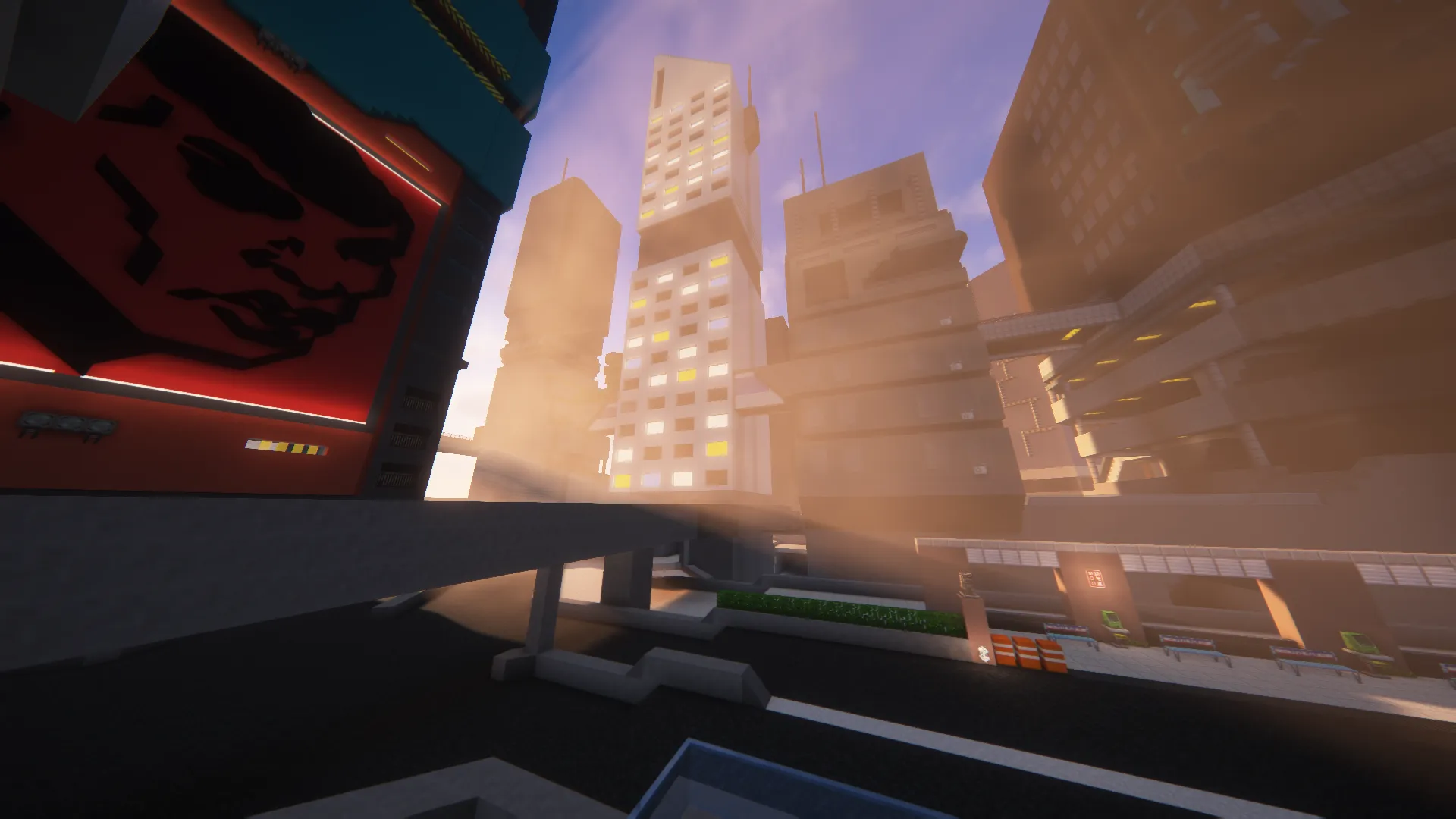 Cyberpunk City modded map — скриншот 3 (Карты, Minecraft)