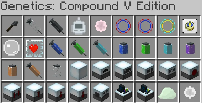 Genetics : Compound-V Edition — скриншот 2 (Моды, Minecraft)