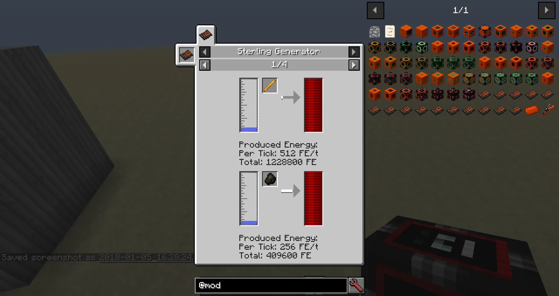 DNS' MM Machines - Sterling Generator, Кастомизации, Minecraft