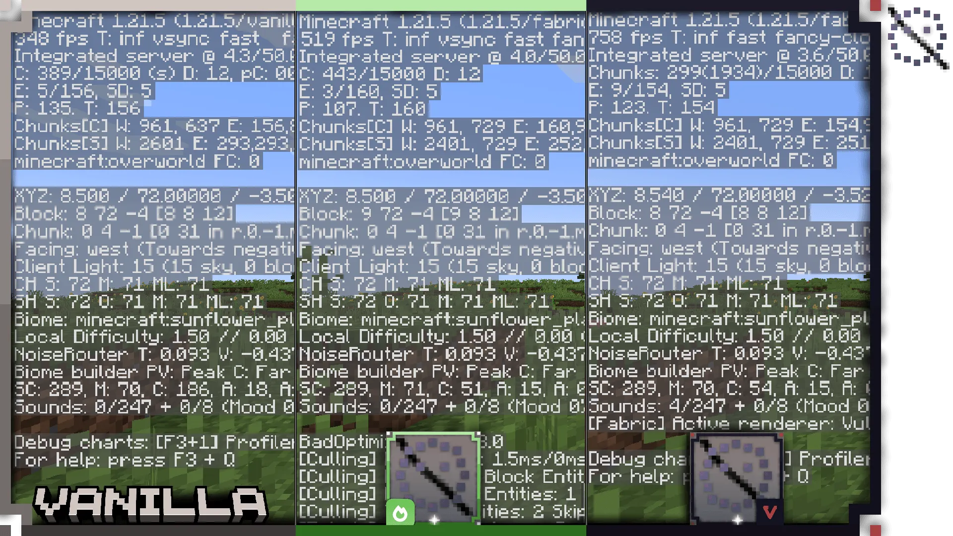 MiraOptimizer✨SODIUM — скриншот 1 (Модпаки, Minecraft)