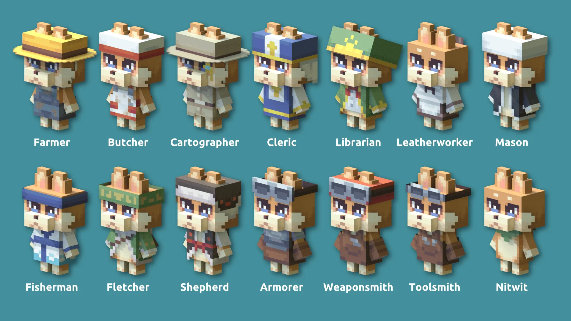 Wagi's Furry Villager, Текстуры, Minecraft