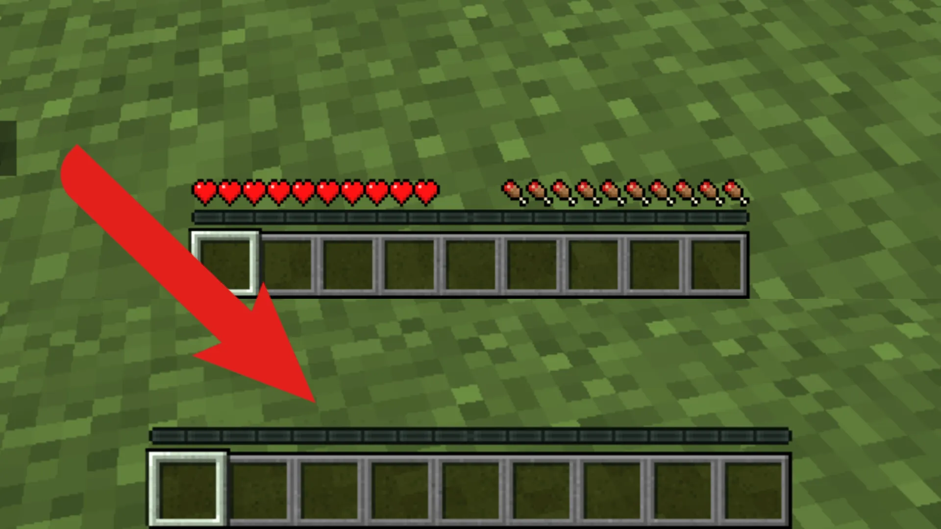 No Health and Hunger Bar, Текстуры, Minecraft