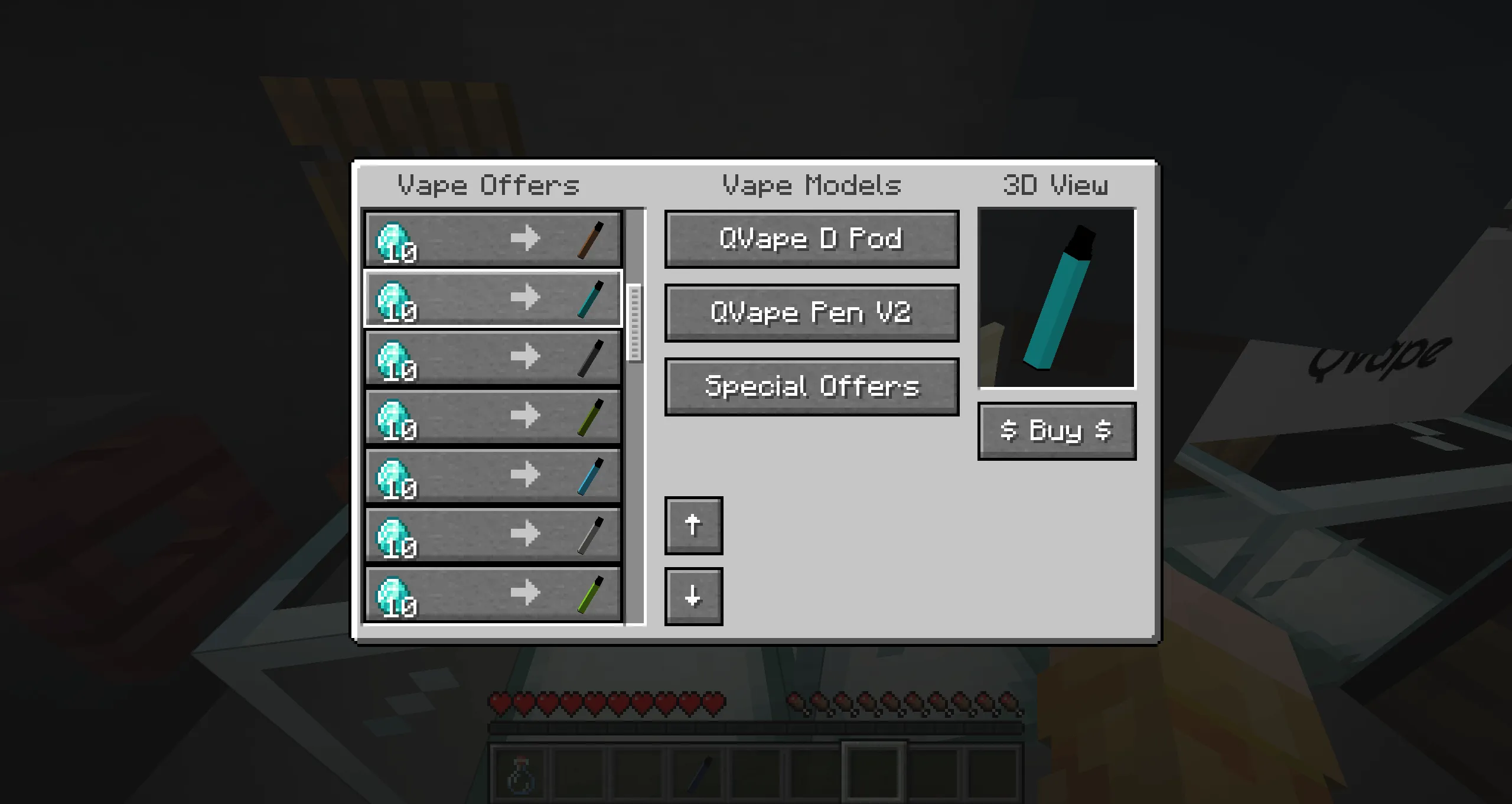 TheDragon's Vapes, Моды, Minecraft