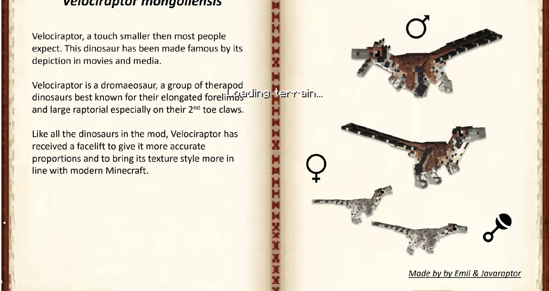 Fossils and Archeology Loading Backgrounds, Текстуры, Minecraft