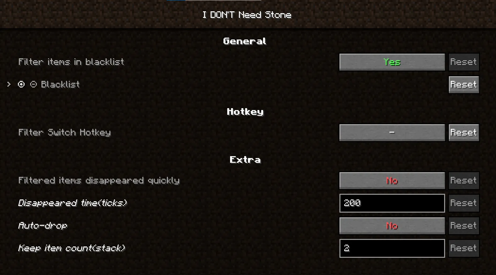 I DON'T Need Stone, Моды, Minecraft