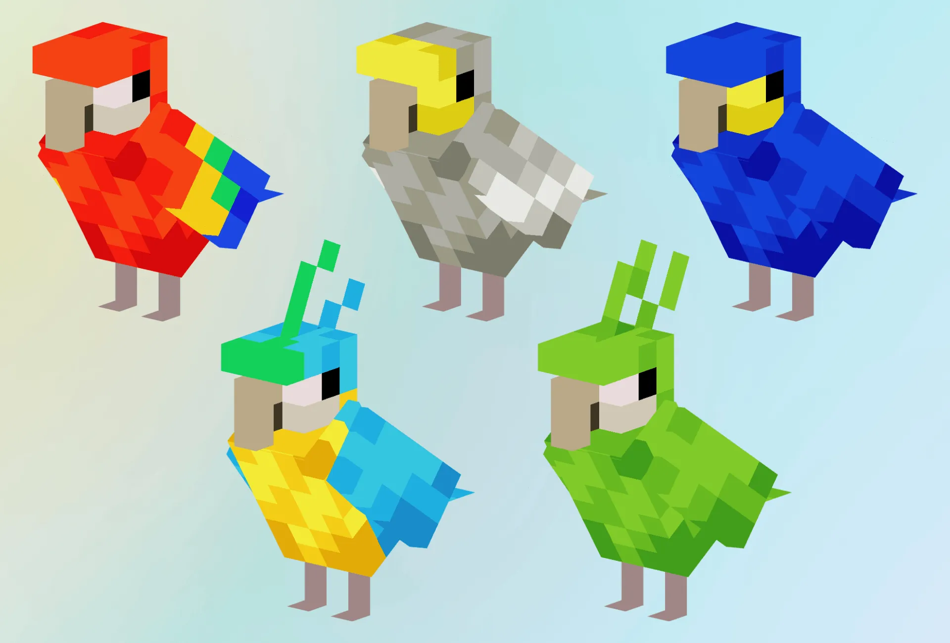 Prettier Parrots, Текстуры, Minecraft
