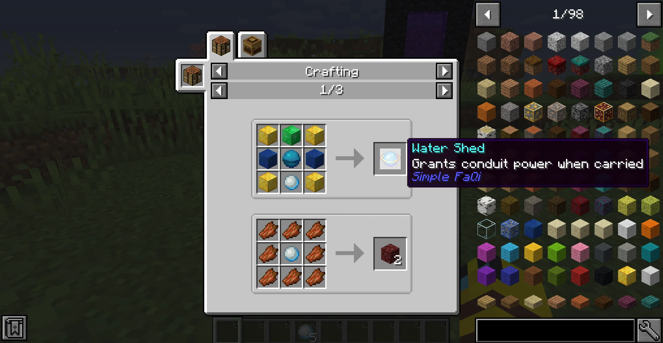Simple FaQi, Моды, Minecraft