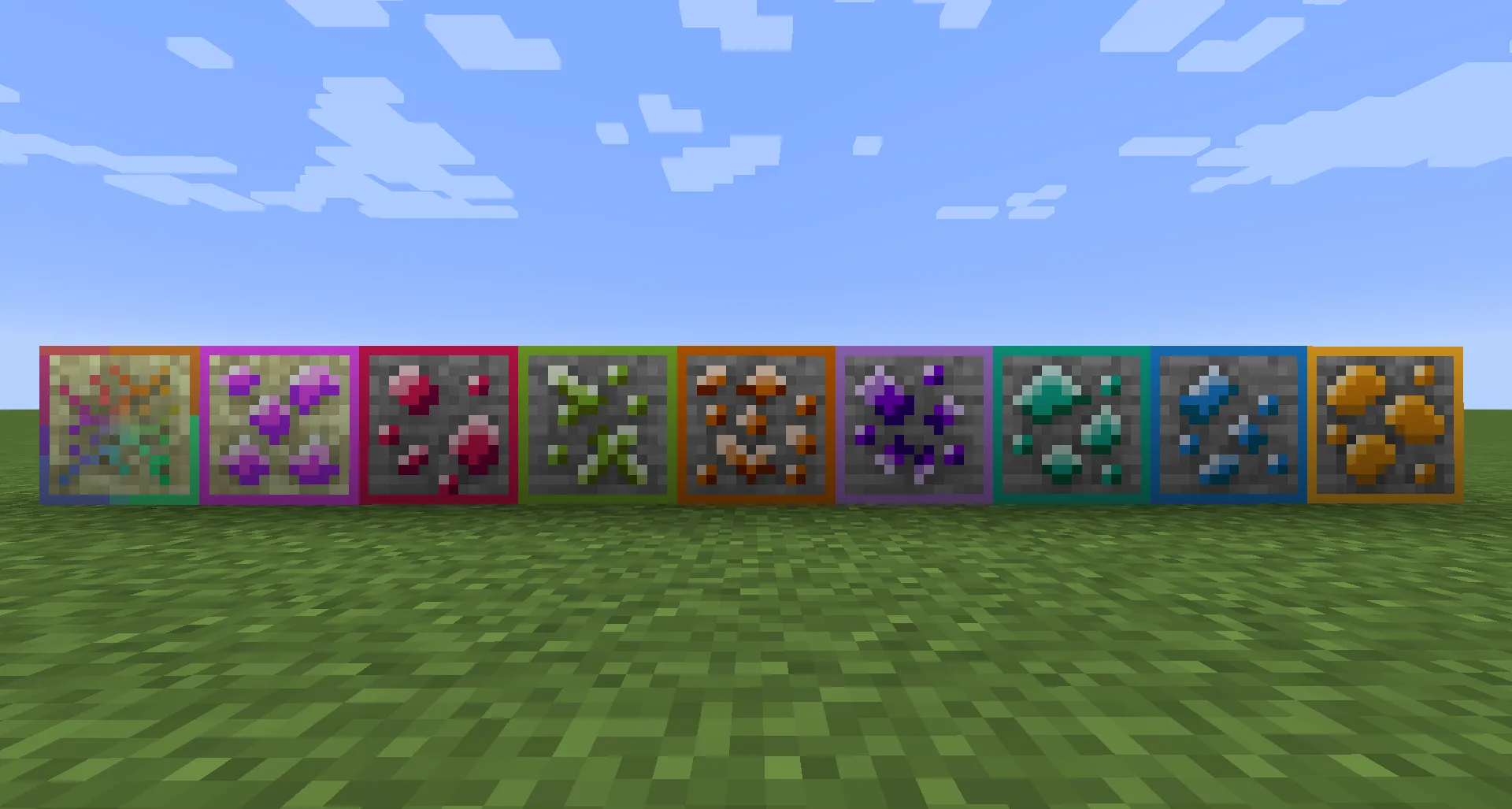 Ore Grids, Текстуры, Minecraft