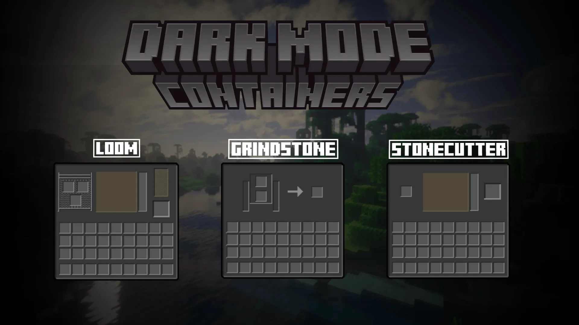 Dark Mode Containers v1, Текстуры, Minecraft