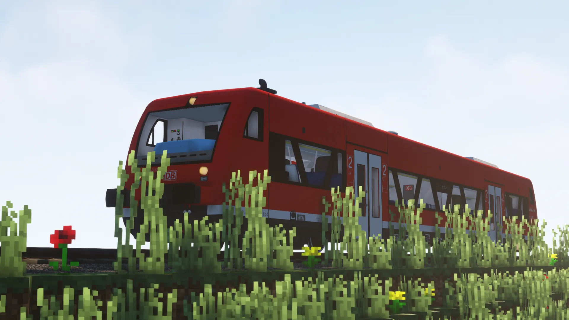 [IR/Immersive Railroading] DB BR 650/RS1 — скриншот 2 (Текстуры, Minecraft)