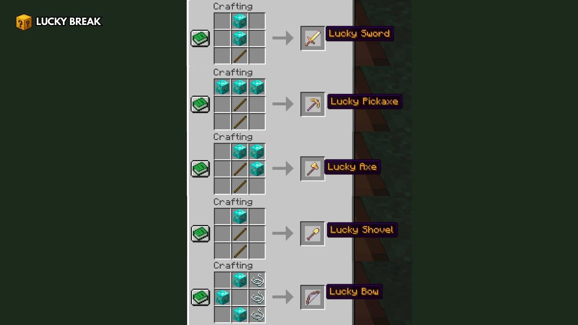 Lucky Break, Моды, Minecraft