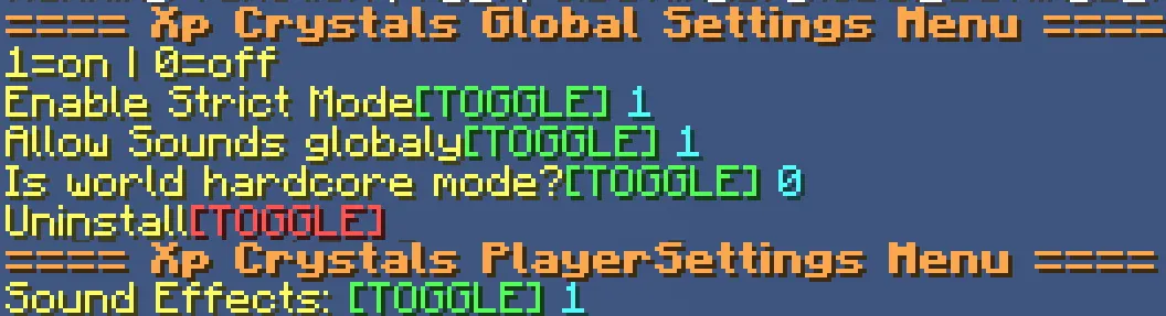 XP Crystals, Моды, Minecraft