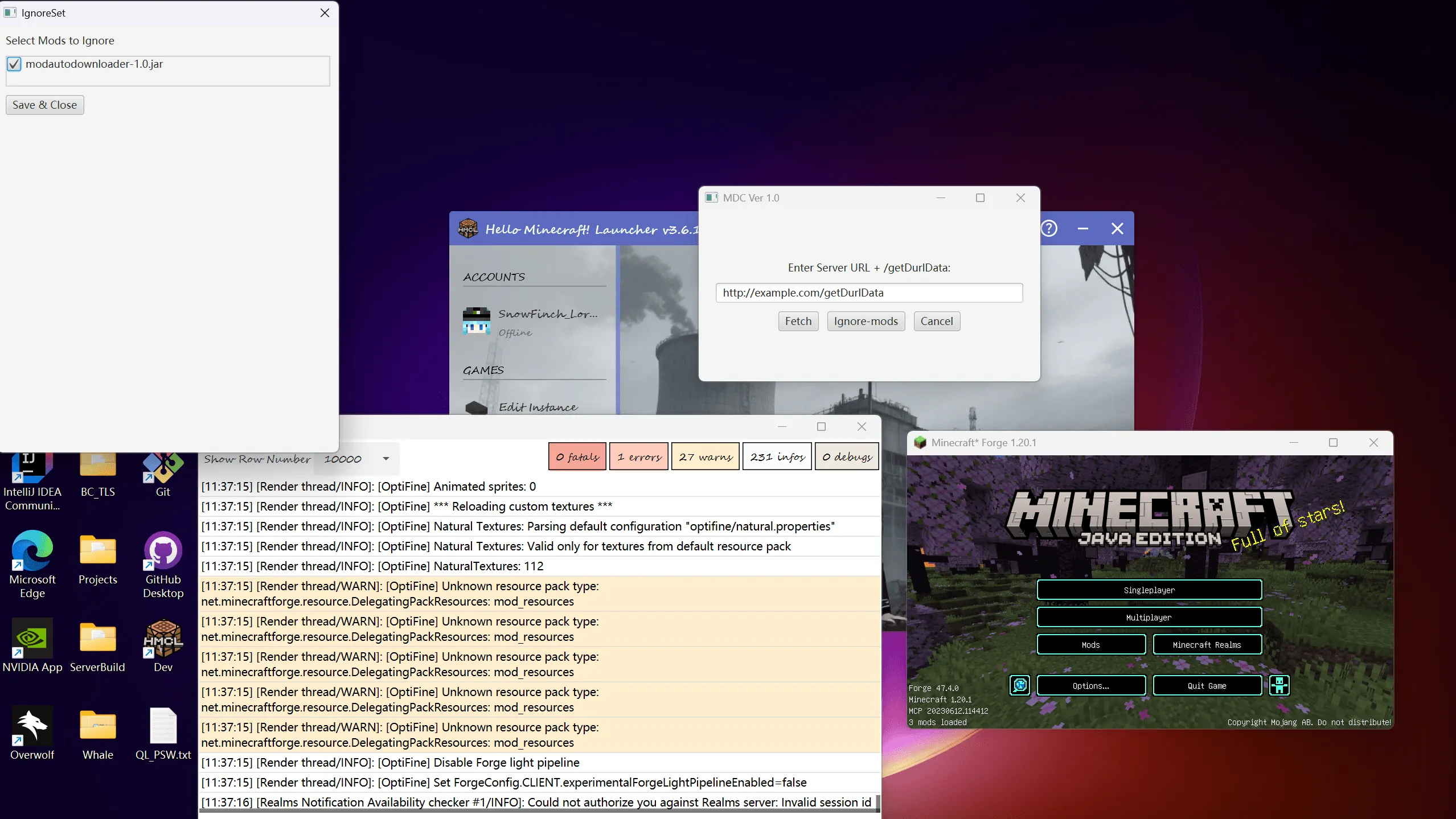 ModAutoDownloader — скриншот 1 (Моды, Minecraft)