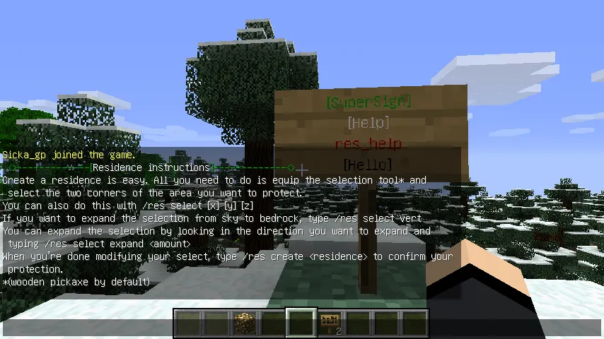 SuperSign — скриншот 2 (Плагины, Minecraft)