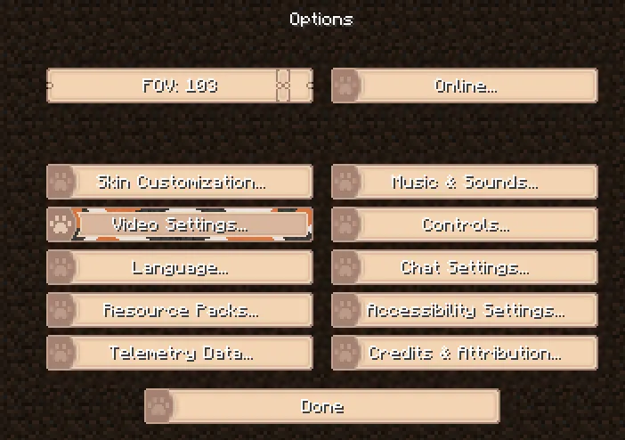 Calico Cat HUD — скриншот 1 (Текстуры, Minecraft)