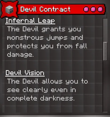 Origins: Devil Contract — скриншот 3 (Моды, Minecraft)