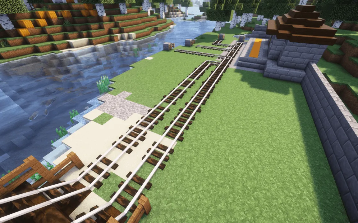 Rickety Dark Oak Rail (3d models) — скриншот 1 (Текстуры, Minecraft)