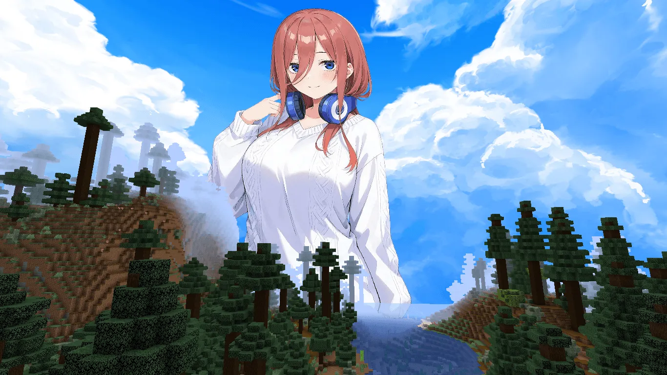 Miku Nakano sky — скриншот 5 (Текстуры, Minecraft)