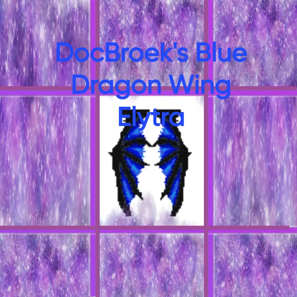 DocBroek's Blue Dragon Wing Elytra — скриншот 1 (Текстуры, Minecraft)