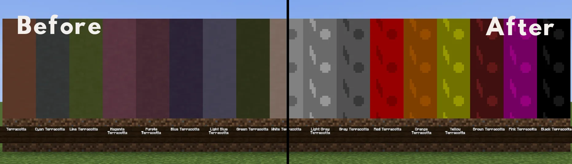 Chamosio's Better Terracotta — скриншот 1 (Текстуры, Minecraft)