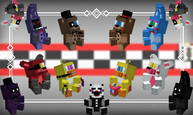 FNAF Ultimate Custom Plushies — скриншот 15 (Текстуры, Minecraft)