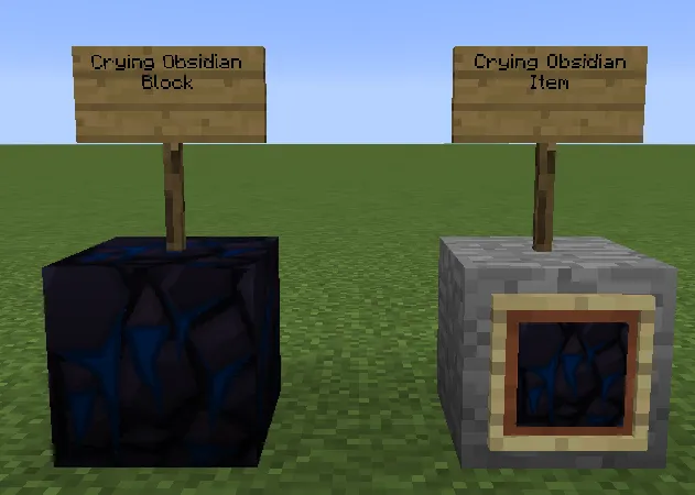 Crying Obsidian, Моды, Minecraft