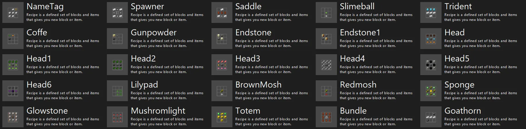 Great Recipe, Моды, Minecraft