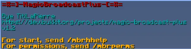 Magic Broadcast Plus — скриншот 1 (Плагины, Minecraft)