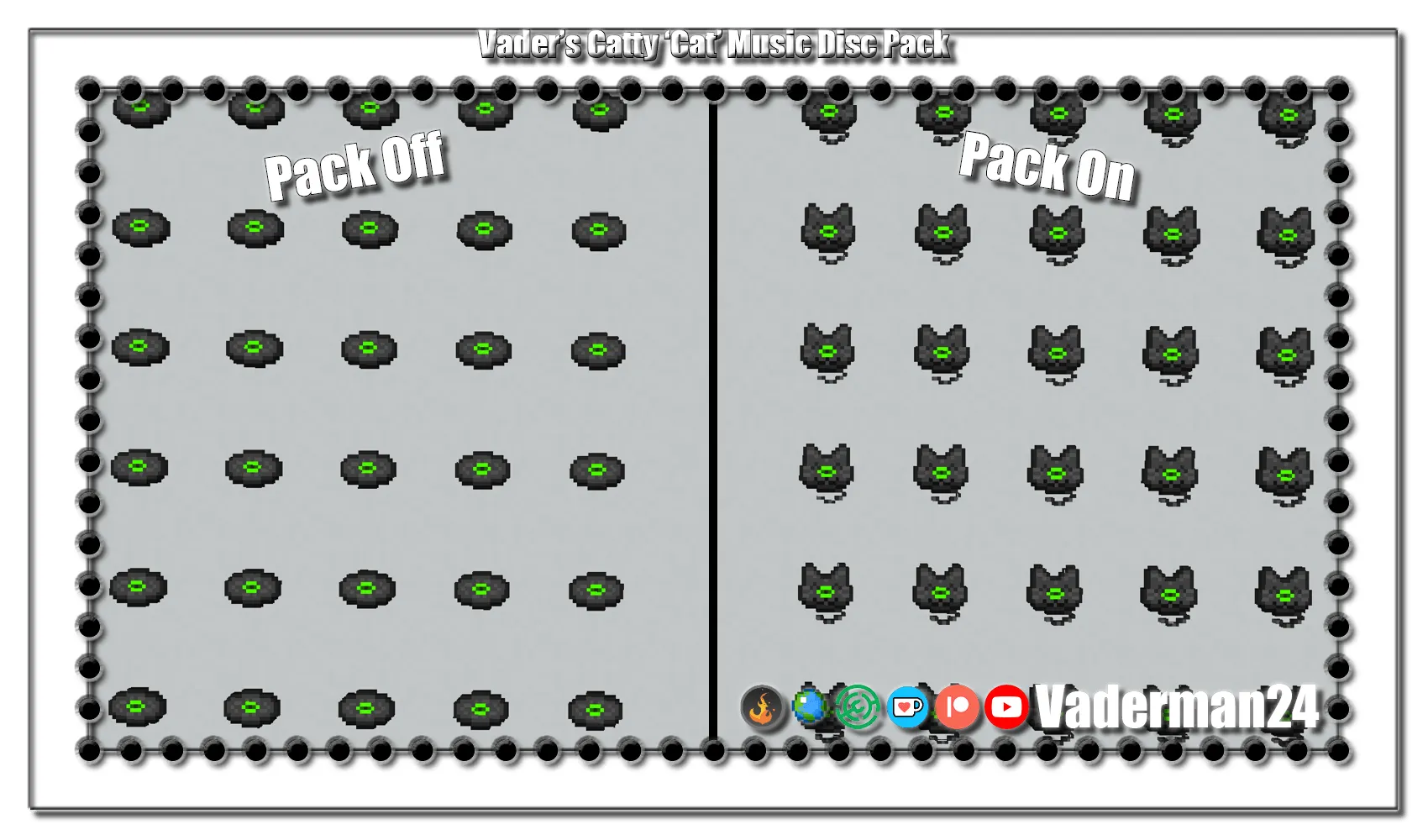 Vader's Catty 'Cat' Music Disc Pack — 'Cat' Music Disc Replacement — скриншот 4 (Текстуры, Minecraft)