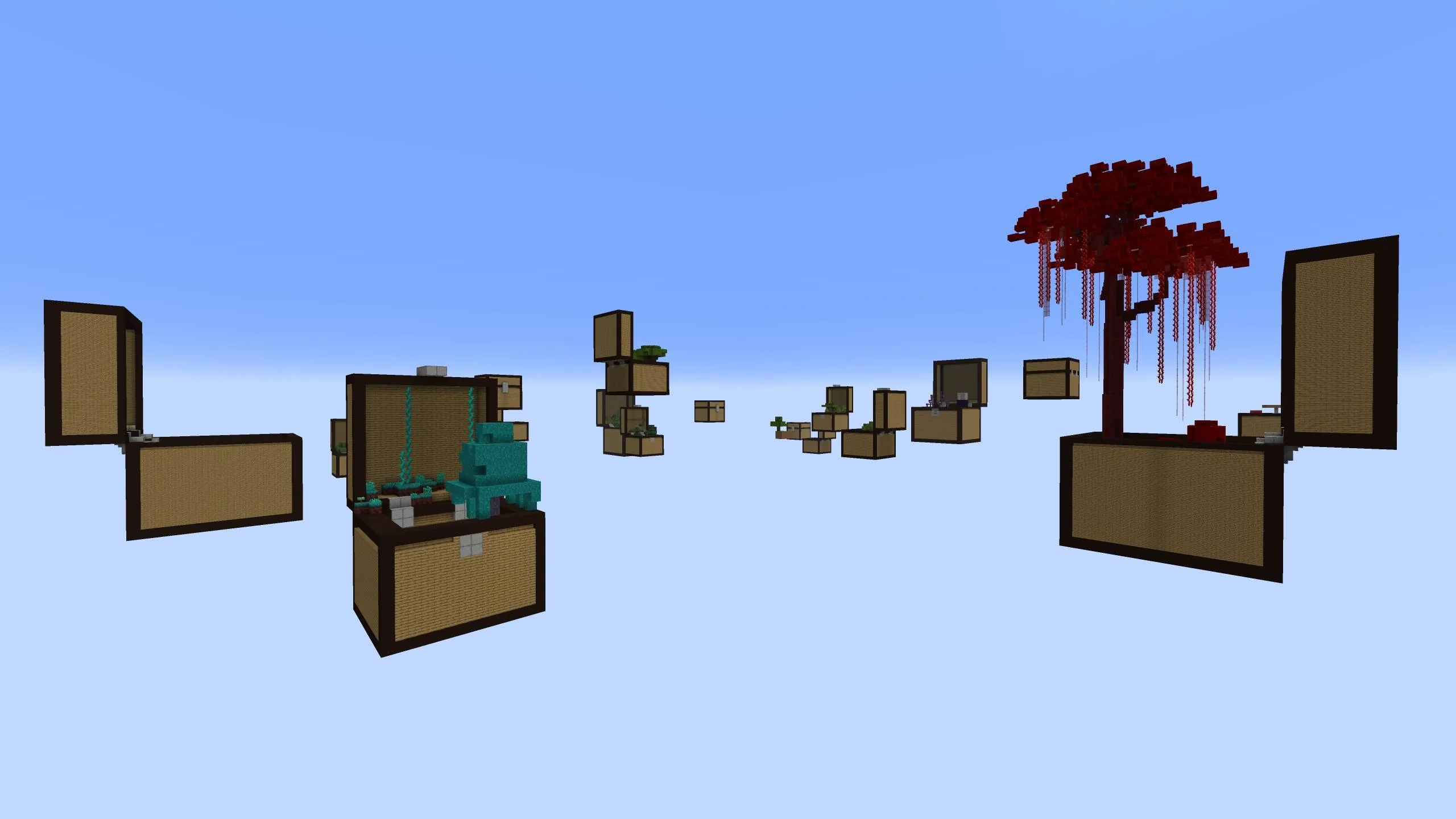 Skyblock Chest Challenge, Карты, Minecraft