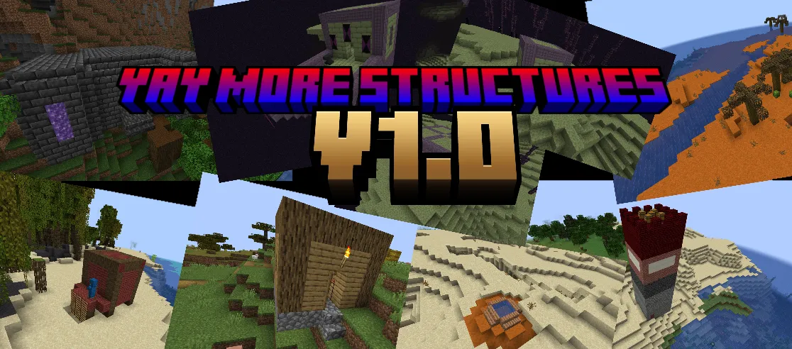 yay more structures, Моды, Minecraft