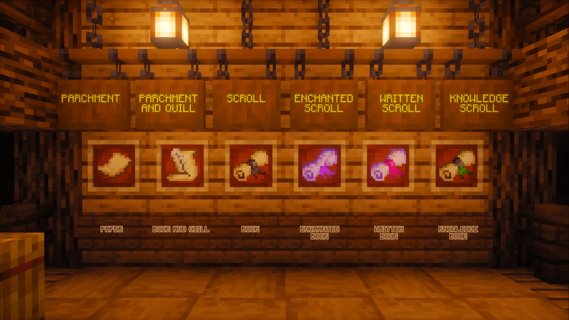 Superior Scrolls, Текстуры, Minecraft